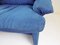 Portovenere Lounge Chair in Blue by Vico Magistretti for Cassina 4
