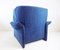 Portovenere Lounge Chair in Blue by Vico Magistretti for Cassina 3