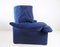 Portovenere Lounge Chair in Blue by Vico Magistretti for Cassina 5