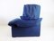 Portovenere Lounge Chair in Blue by Vico Magistretti for Cassina 9