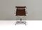 Early Aluminum EA208 Softpad Chair in Dark Tan Leather by Eames for Herman Miller, 1970s 6