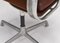 Early Aluminum EA208 Softpad Chair in Dark Tan Leather by Eames for Herman Miller, 1970s, Image 10