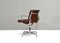 Chaise Softpad EA208 en Aluminium et Cuir Tanné Foncé par Eames pour Herman Miller, 1970s 4