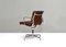 Early Aluminum EA208 Softpad Chair in Dark Tan Leather by Eames for Herman Miller, 1970s 4