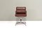 Early Aluminum EA208 Softpad Chair in Dark Tan Leather by Eames for Herman Miller, 1970s, Image 2