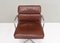 Early Aluminum EA208 Softpad Chair in Dark Tan Leather by Eames for Herman Miller, 1970s 7