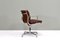 Early Aluminum EA208 Softpad Chair in Dark Tan Leather by Eames for Herman Miller, 1970s 5