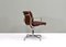 Sedia EA208 in alluminio e pelle scura di Eames per Herman Miller, anni '70, Immagine 5