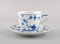 Cinq Tasses à Café Cannelées Bleues avec Soucoupes de Royal Copenhagen, Set de 10 2