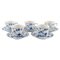 Five Blue Fluted Coffee Cups with Saucers from Royal Copenhagen, Set of 10 1