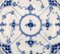 Antike blau geriffelte halbe Spitzenteller von Royal Copenhagen, 5er Set 3