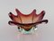 Large Murano Bowl in Reddish and Clear Mouth-Blown Art Glass, 1960s or 1970s, Image 4
