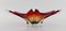 Large Murano Bowl in Reddish and Clear Mouth-Blown Art Glass, 1960s or 1970s, Image 2