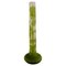 Große Vase aus grünem & mattem Kunstglas mit Blattmotiven von Emile Gallé 1
