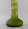 Large Vase in Frosted and Green Art Glass with Motifs of Foliage by Emile Gallé 7