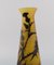 Large Antique Vase in Yellow and Black Art Glass by Emile Gallé, Image 5