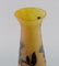 Vaso grande antico in vetro artistico giallo e nero di Emile Gallé, Immagine 4