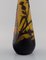 Large Antique Vase in Yellow and Black Art Glass by Emile Gallé 6