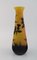 Large Antique Vase in Yellow and Black Art Glass by Emile Gallé, Image 2