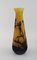 Large Antique Vase in Yellow and Black Art Glass by Emile Gallé, Image 3