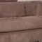 Brown Corner Sofa and Stool by Rolf Benz, Set of 2 4