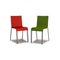 Red and Green 03 Plastic Chair Set from Vitra, Set of 2 1