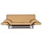 Cremefarbenes Ledersofa Set, 2er Set 8