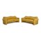 Maralunga Yellow Sofa Set from Cassina, Set of 2 1