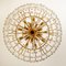 Large Palazzo Chandelier in Gilt Brass & Glass from Kalmar, Austria, 1970s 5