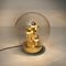 Large Hand Blown Bubble Glass Table Lamp from Doria, 1970s, Image 4