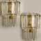 Large Faceted Glass and Gilt Brass Sconces from J. T. Kalmar, Vienna, 1960s, Set of 2 2