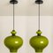 Lampes à Suspension en Verre Vert par Hans-Agne Jakobsson pour Staff, 1960s, Set de 2 2