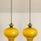 Lampes à Suspension en Verre Vert par Hans-Agne Jakobsson pour Staff, 1960s, Set de 2 3