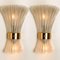 Textured Murano Glass & Brass Sconces from Hille, 1960s, Set of 2 2