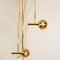 Height Adjustable Double Ball Arc Floor Lamp in Brass by Florian Schulz, 1970s 7