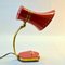 Italian Red, Yellow & Brass Table Lamps from Stilnovo, 1960s, Set of 2 3