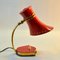 Italian Red, Yellow & Brass Table Lamps from Stilnovo, 1960s, Set of 2 2