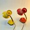 Italian Red, Yellow & Brass Table Lamps from Stilnovo, 1960s, Set of 2, Image 11