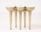 Carrara Marble & Gold Torch Table 8