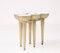 Carrara Marble & Gold Torch Table 6