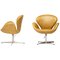 Sedia Swan in pelle di Arne Jacobsen, 1971, Immagine 1
