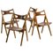 Sawbuck Chairs by Hans J. Wegner, Set of 4 1