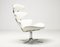 White Leather EJ5 Corona Chair by Poul Volther 7