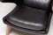 Black Leather Papa Bear Chairs with Ottoman by Hans Wegner for A.P. Stolen, Set of 3 14