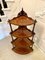 Antique Victorian Inlaid Burr Walnut Corner Whatnot 15