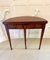 Antique French Louis XV Demi-Lune Card Table in Parquetry, Image 11