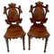 Antique Victorian Oak Hall Chairs, Set of 2, Image 1