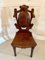 Antique Victorian Oak Hall Chairs, Set of 2 14