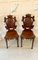 Antique Victorian Oak Hall Chairs, Set of 2 13