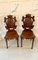 Antique Victorian Oak Hall Chairs, Set of 2, Image 13